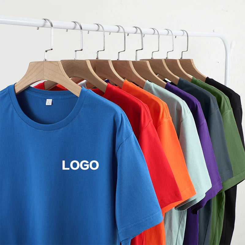 Cotton T-shirt Custom Logo Printing Work Clothes