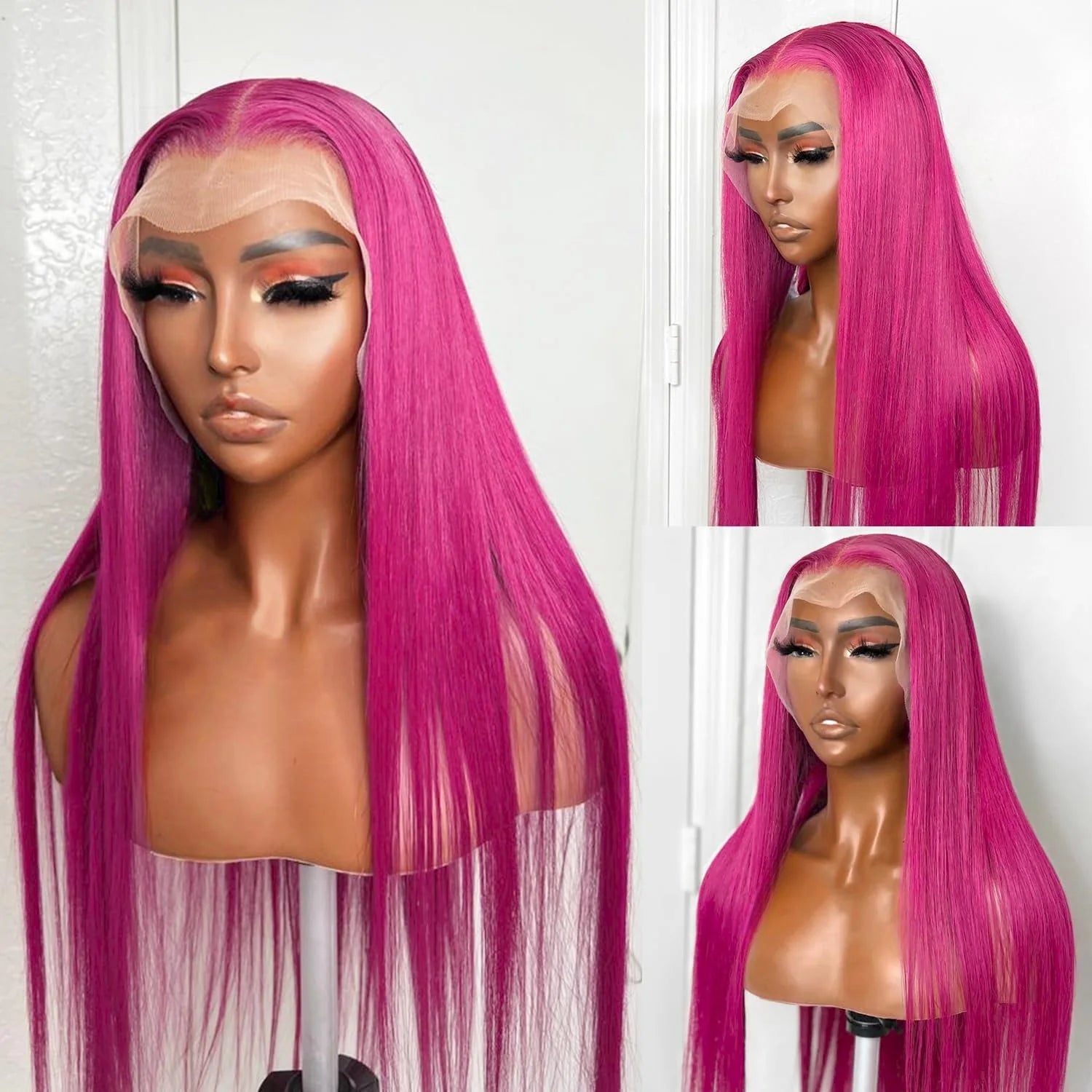 13X4 Dark Green Lace Front Wig Long Straight Synthetic Wig Long Green Colored Hair Lace Frontal Wigs for Women Heat Fiber
