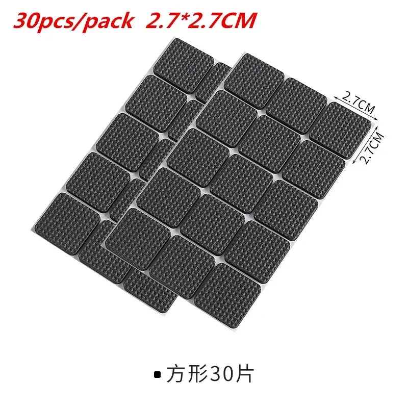 2-48PCS Chair Leg Pads Floor Protectors for Furniture Legs Table Leg Covers Round Bottom Anti Slip Floor Pads Rubber Feet
