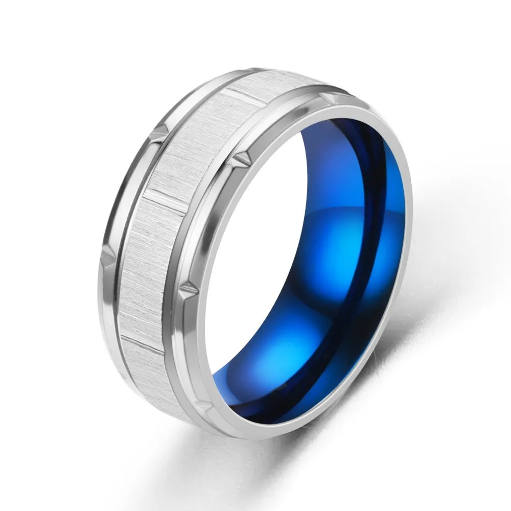 8mm Tungsten Wedding Band Ring Brushed