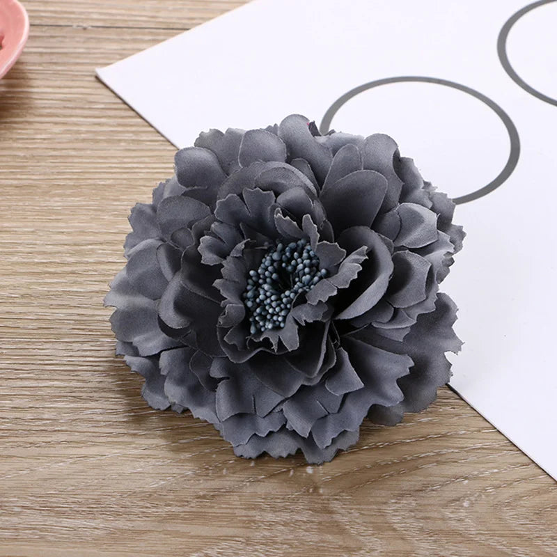 Spring Summer Simulated Peony Flowers Hair Claw Clip Headdress Women Girls Korean Sweet Colored Floral Hairpin Hair Accessories