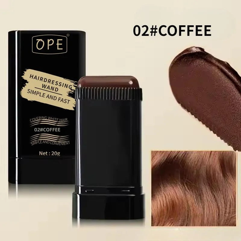20g quick hair dye stick - permanent coverage, long-lasting effect, portable applicator brush design, touch up the color at home