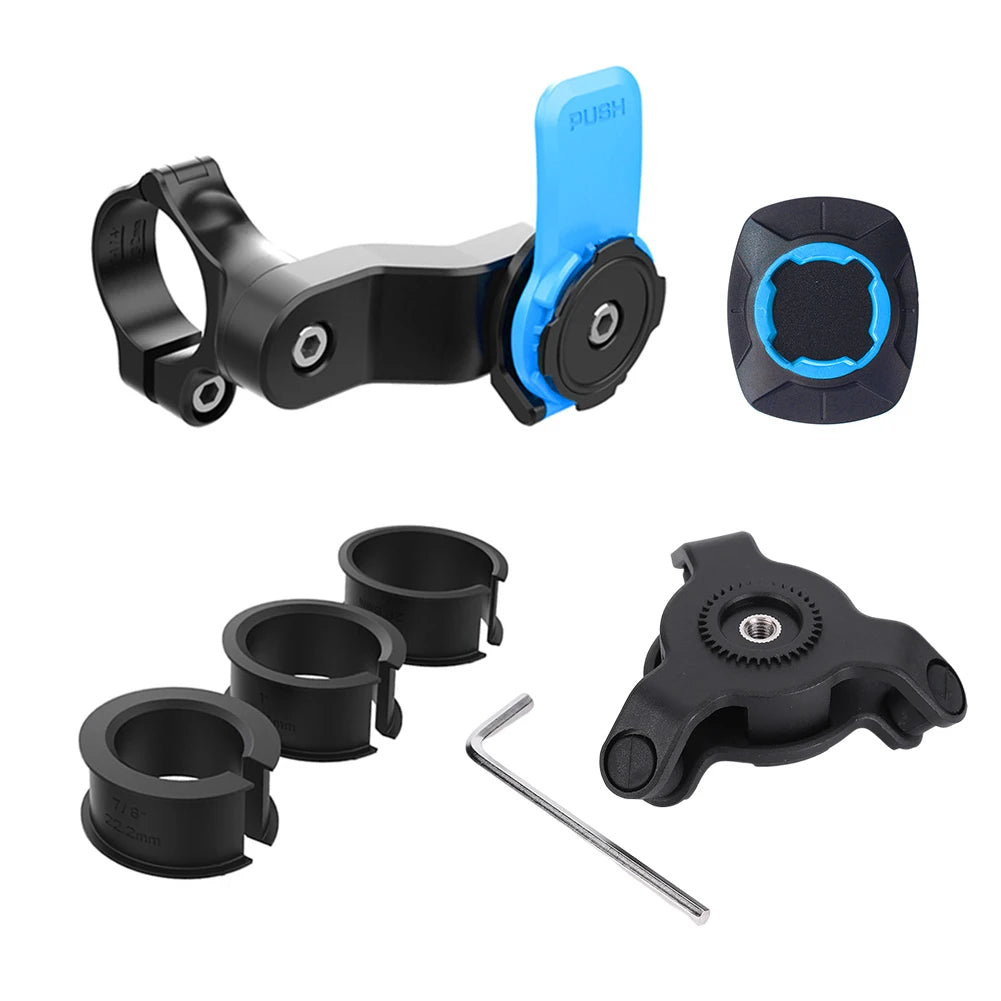 Motorcycle Bike Phone Holder Stand Bicycle Quad Lock Phone Holder Shock Absorber Bicycle Mobile Support Handlebar Mount Bracket