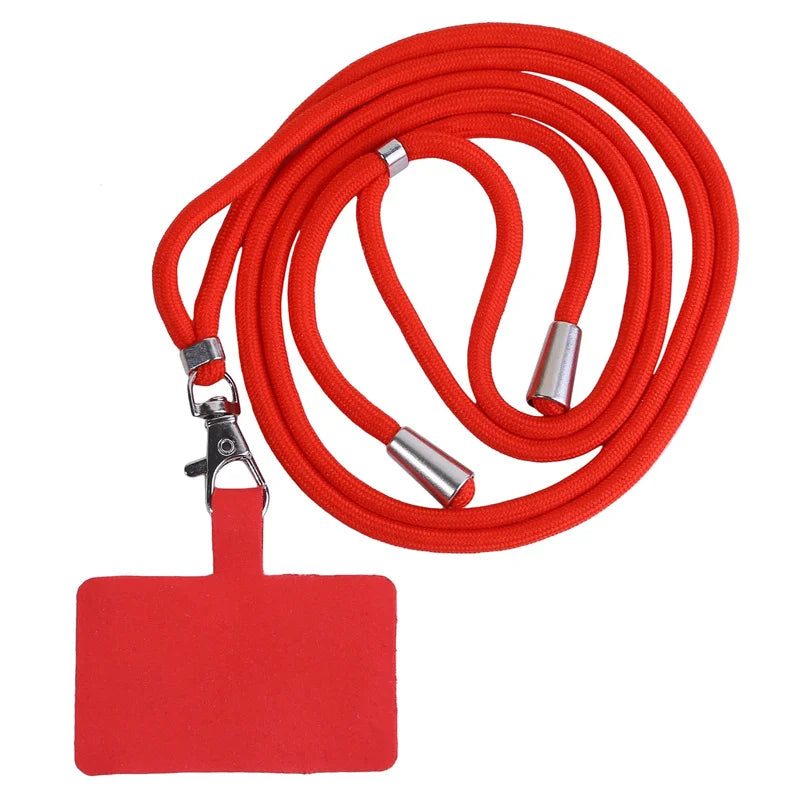 NEW Adjustable Phone Lanyard Detachable Neck Cord Lanyard Strap Carabiner Compatible Pendant With Card For Mobile Key Fob Colors