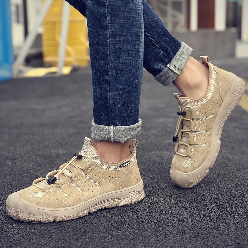 Work Safety Shoes Men Breathable Steel Toe Shoes Women Indestructible Work Sneakers Lightweight Protective Safety Boots