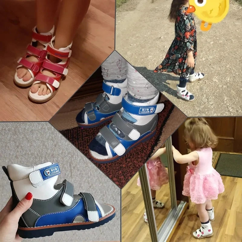Ortoluckland Baby Boys Sandals New Children Orthopedic Flatfeet Shoes Summer Toddler  Arch Support Footwear Size20 To36