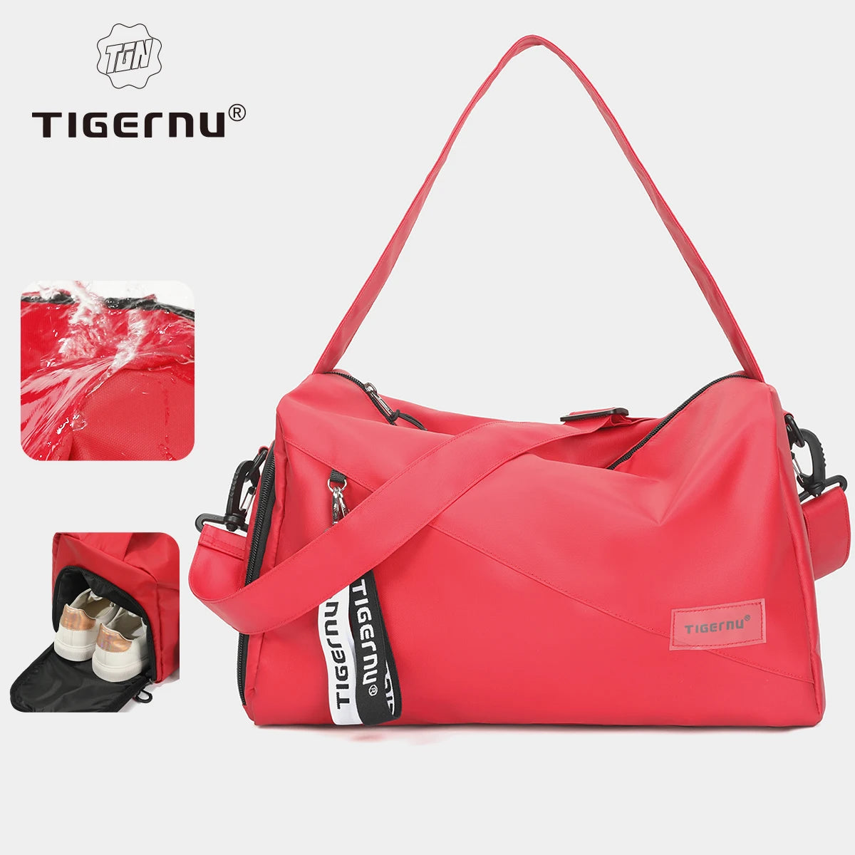 Tigernu Women's Sports Gym Bag with Shoe Compartment
