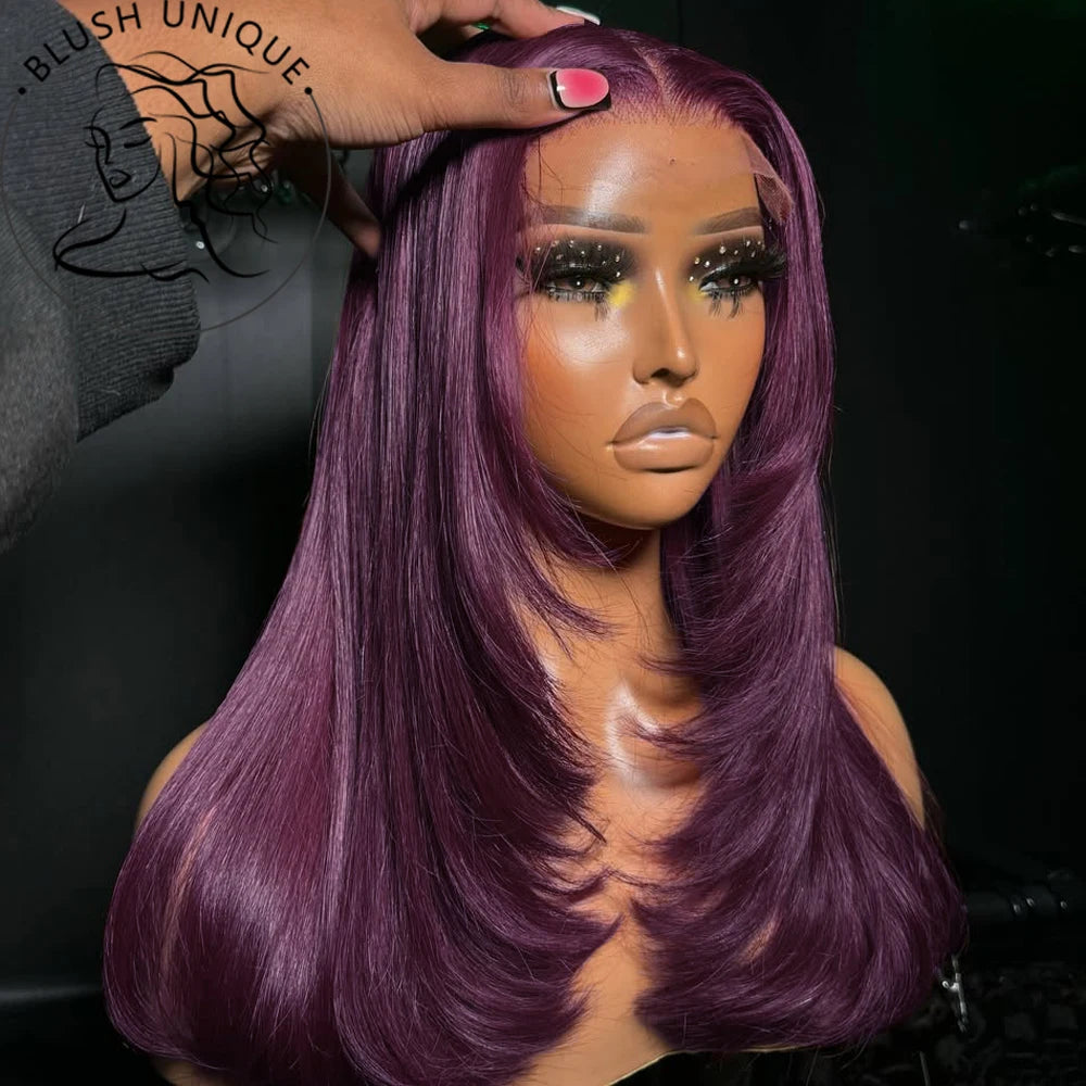 HD Lace Front Wig - Copper Red Layered