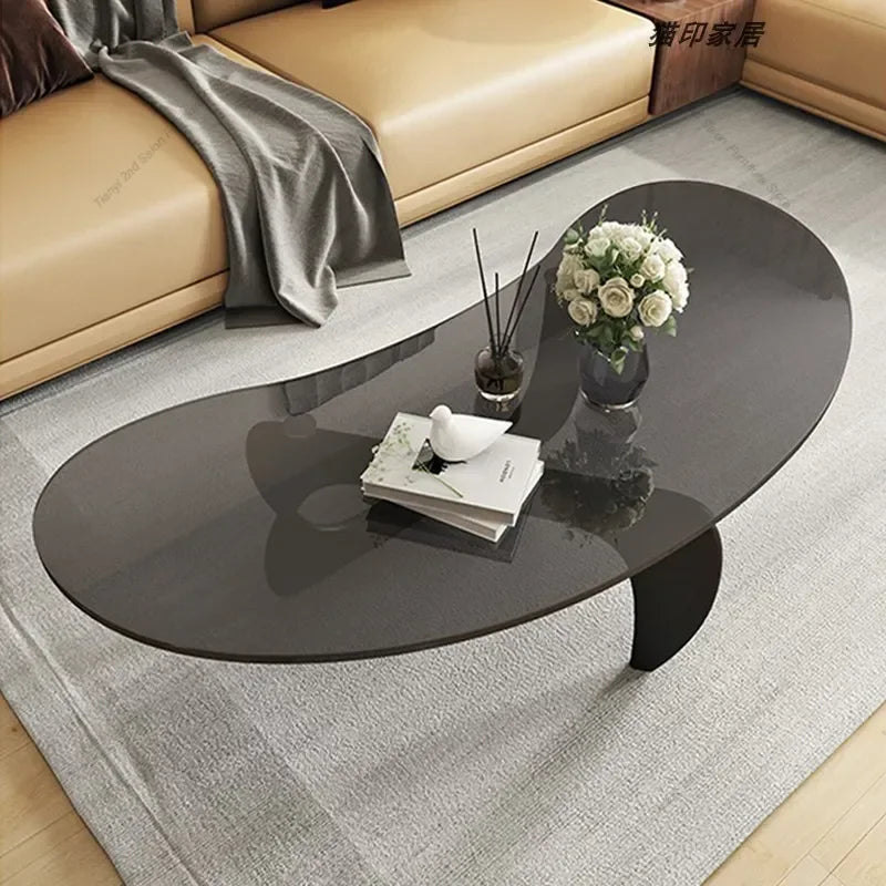 Modern Transparent Coffee Tables Nordic Simple Living Room Glass Coffee Tables Balcony Restaurant Home Furniture Couchtisch FYCT