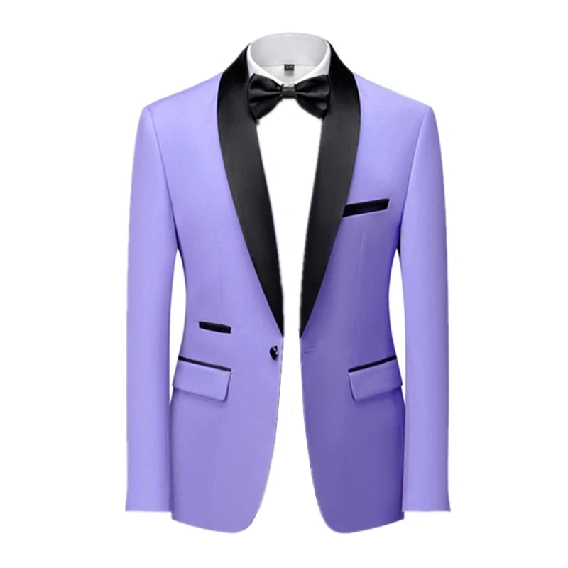 Men Skinny Terno Masculino, Formal Slim Fit Tuxedo Prom Suit / Male Groom Wedding Blazers High Quality Dress Jacket Coat