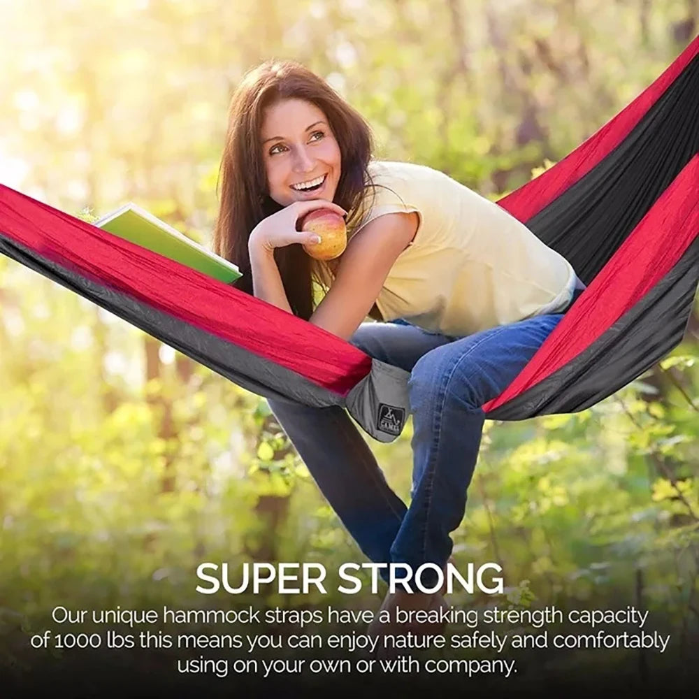 300x200cm Portable Camping Tourist Parachute Cloth Hammocks  Outdoor Garden Travel Sleeping Hanging Hammock Swing Nature Hike