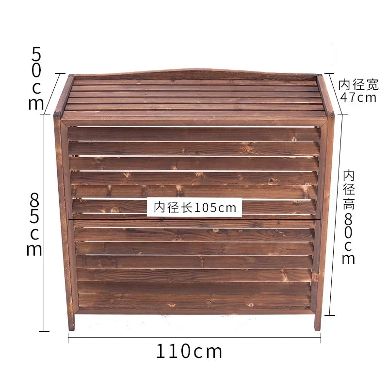 Air Conditioning External Unit Rack Balcony Flower Stand with Hanging Vines,Outdoor Garden Plant Shelf, Functional Garden Stand.