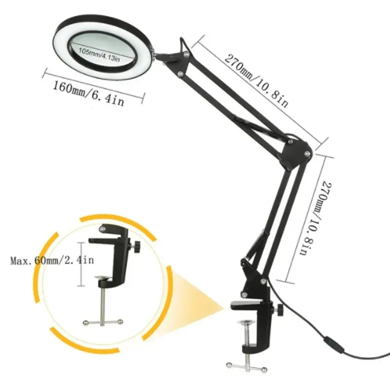 72LED Illuminated Magnifier 8X/10X USB