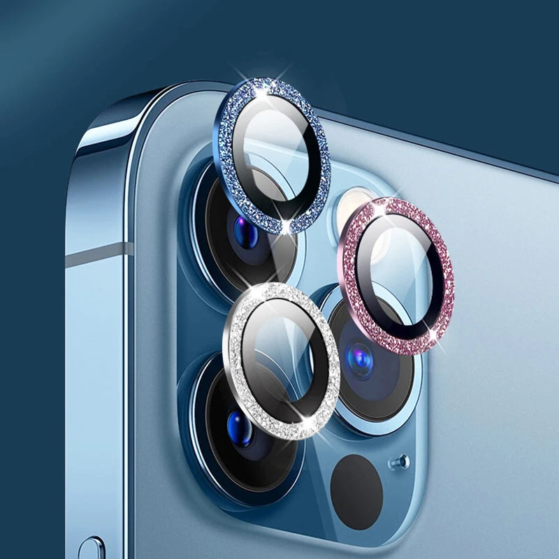 Lens Metal Ring Protector Glass for iPhone 11 12 13 Pro Max Camera Lens Protection On iPhone 15Pro 13Pro 14 Pro Max Camera Film
