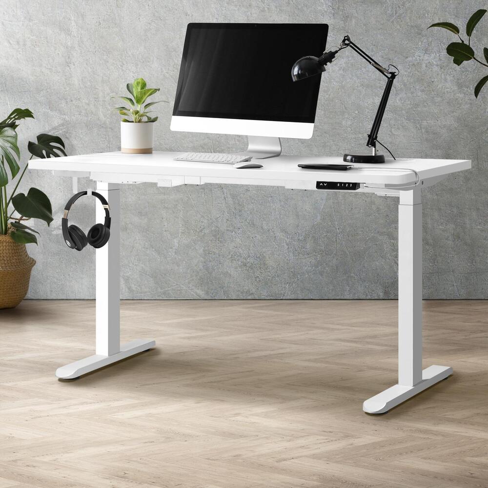 Dual Motor Standing Desk 140cm White