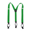 Green Button-End Unisex Suspenders-0