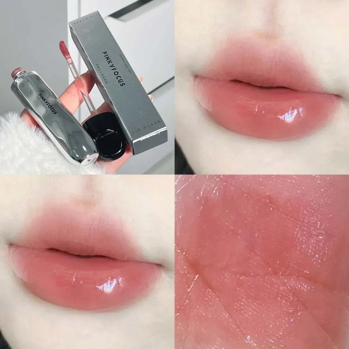 Nude Mirror Lip Gloss Clear Moisturizing Hydrating Water Light Jelly Plump Lip Glaze Oil Lipstick Tint Makeup Korean Cosmetics