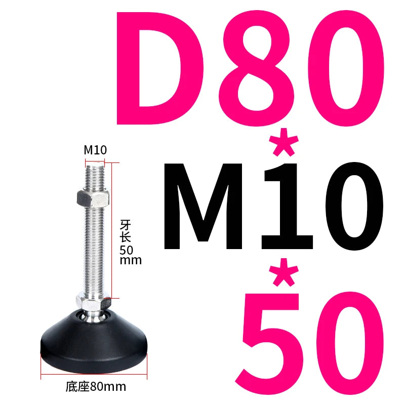 4pcs Adjustable Lathe Leg Thread Type Adjustable Levelling Feet Swivel Base Articulating Leveling legs Furniture Glide Pad