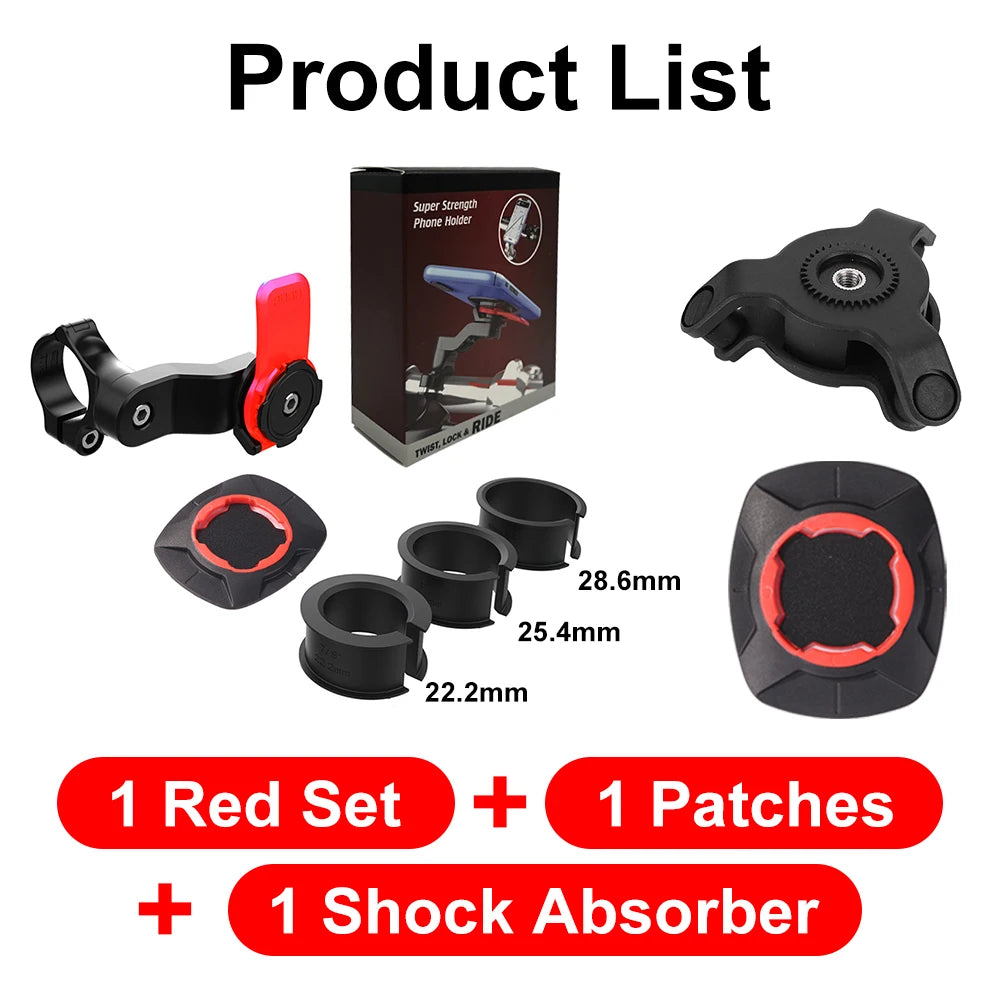 Motorcycle Bike Phone Holder QUAD LOCK Shock Absorber Phone Bracket Vibration Damper Self Lock Anti-shake MTB Handlebar Holder