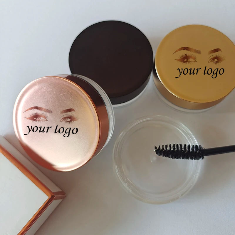 Custom Soft Shaping Eyebrow Soap Styling Gel Private Label with Brush Natural Waterpoof Brows Wax Bulk Eye Brow Makeup Tools