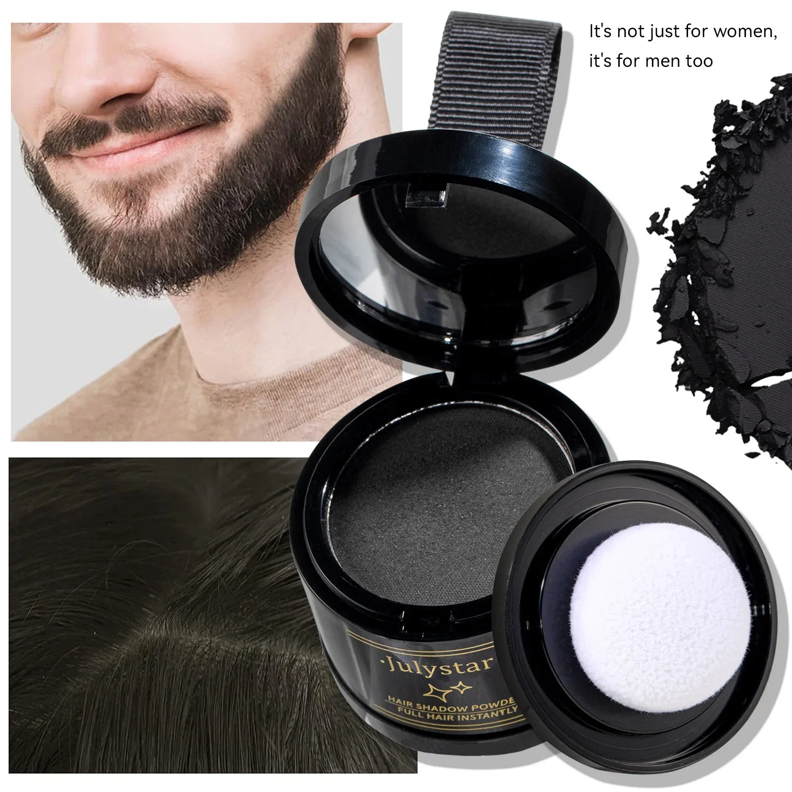 4 Color Hair Line Powder Black Root Up Natural Instant Waterproof Hairline Shadow Concealer Coverage Paint Repair Fill in Hair