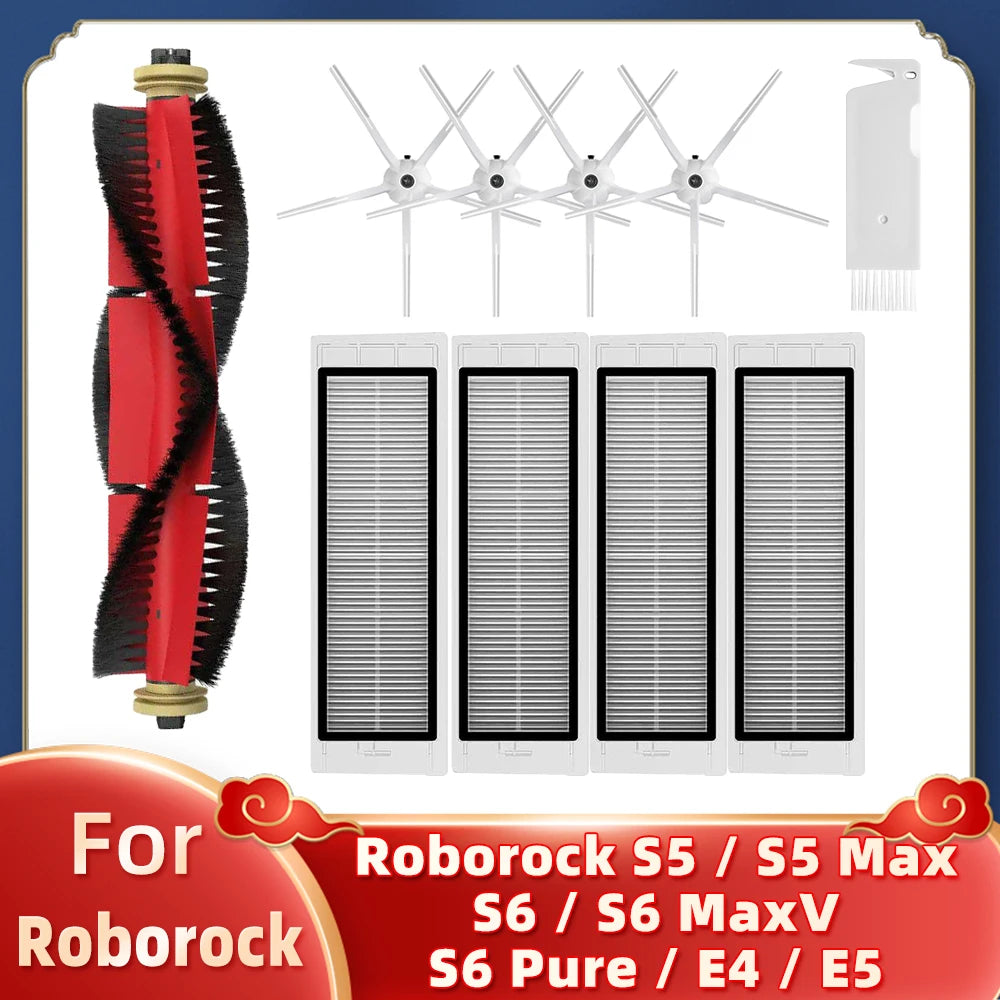 For Xiaomi Mi Robot Vacuum Cleaner 1 / 1S SDJQR01RR SDJQR02RR SDJQR03RR Roborock E2 E3 E4 E5 S4 S4 Max S5 Main Side Brush Filter