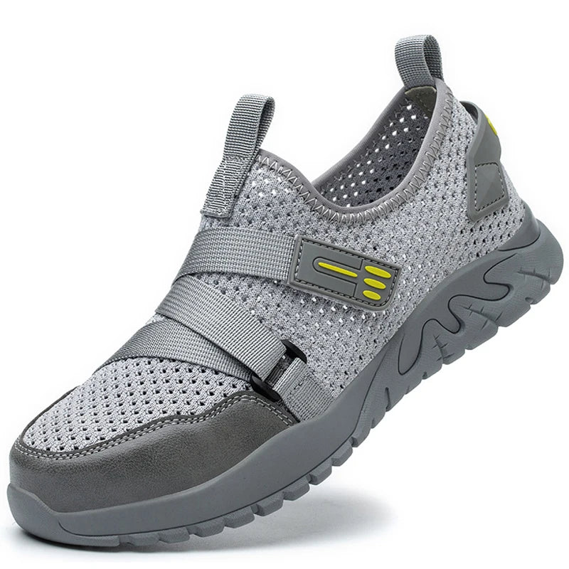 summer safety sneakers white safety work shoes for men work breathable shoes comfortable woman safety shoes plastic toe cap boot