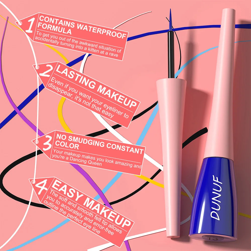Colourful Liquid Eyeliner Waterproof Matte 7ML