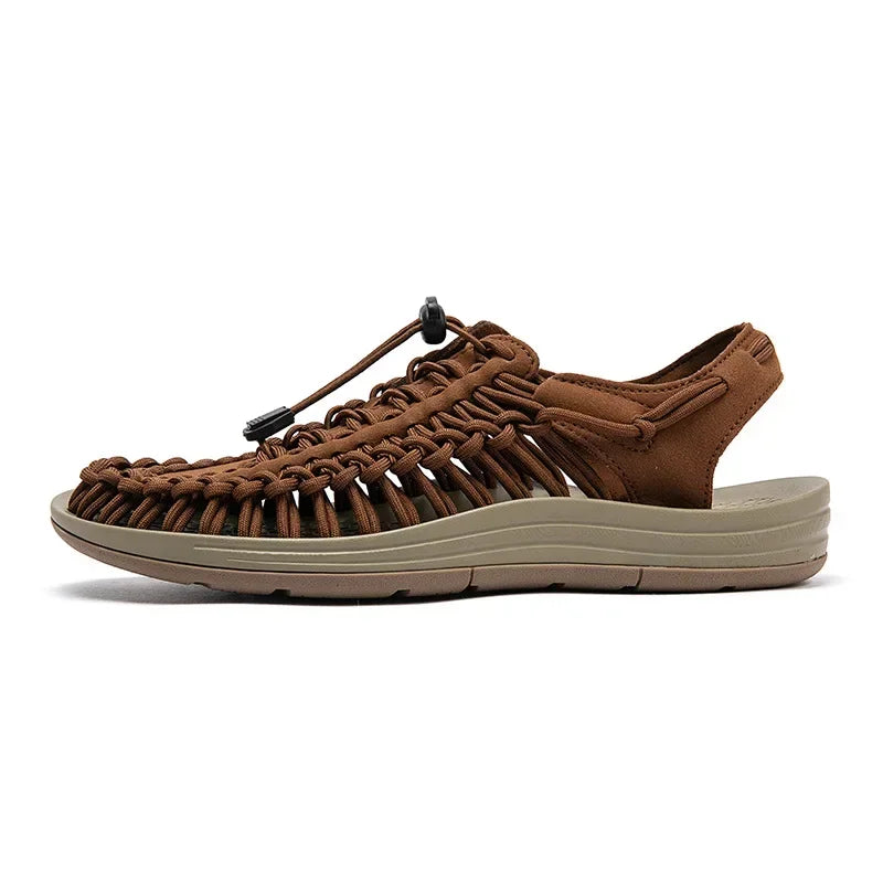 Men's charms Sandals Summer New Casual Shoes Fashion Trend Beach shoes Women's flat sandals on offer summer 2024 male slippers