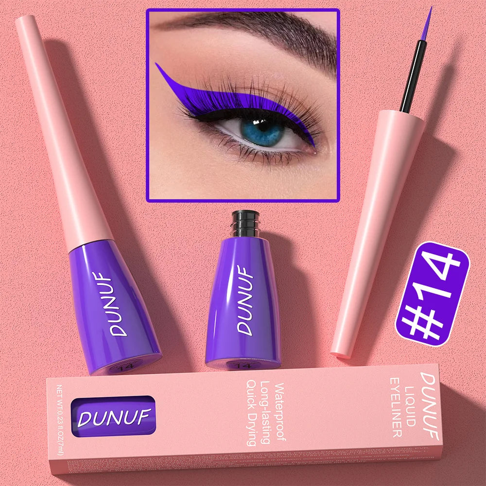Colourful Liquid Eyeliner Waterproof Matte 7ML