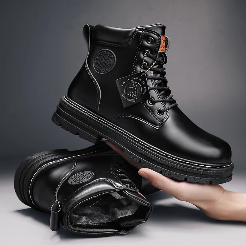 Men Shoes Winter Casual Shoes Lace Up Boots For Outdoor Shoes For Man