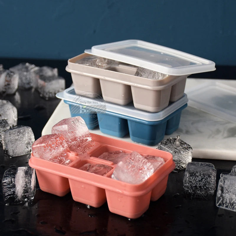 Silicone Ice Cube Trays 6 Grid 3pcs