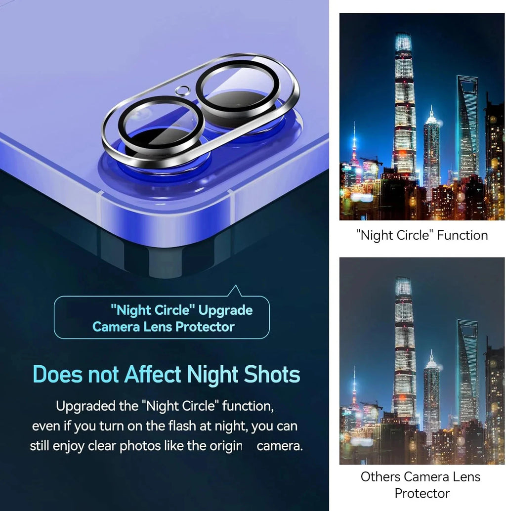 3PCS Tempered Glass Camera Lens Protectors for IPhone 17 ProMax/17 Pro/17 Air/16 Plus HD Clear Waterproof Lens Protective Films