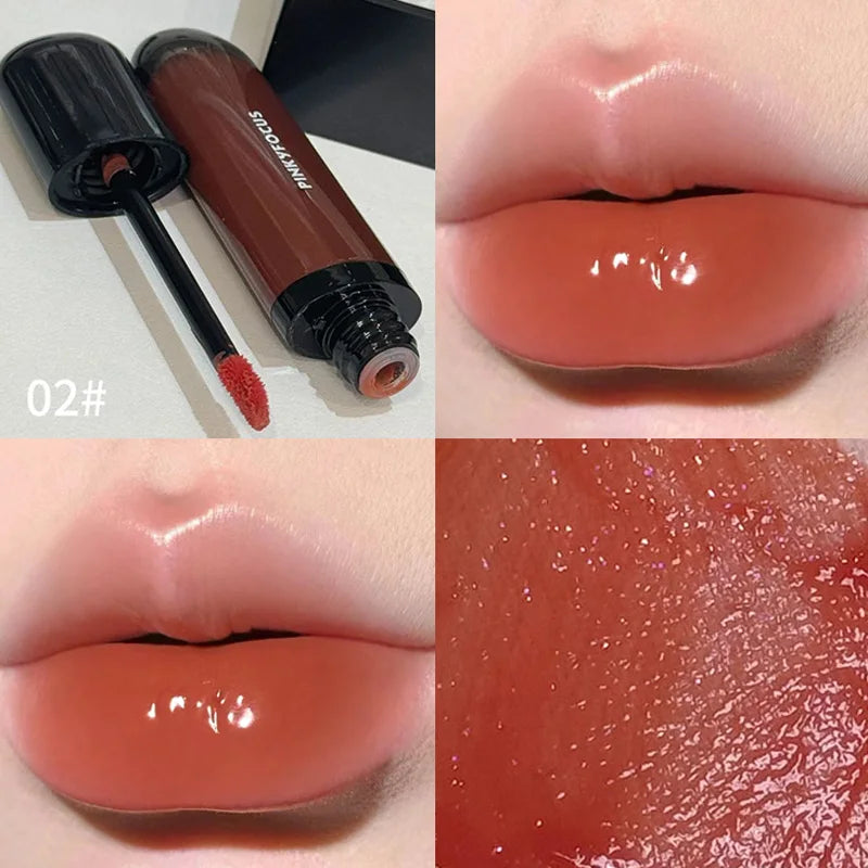 Red Brown Mirror Lip Glaze Liquid Lipstick