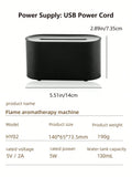 New Flame Air Humidifier Aroma Diffuser 160mL Ultrasonic Cool Mist Maker Fogger Led Essential Oil Simulation Flame Lamp Difusor