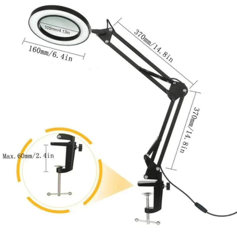 72LED Illuminated Magnifier 8X/10X USB