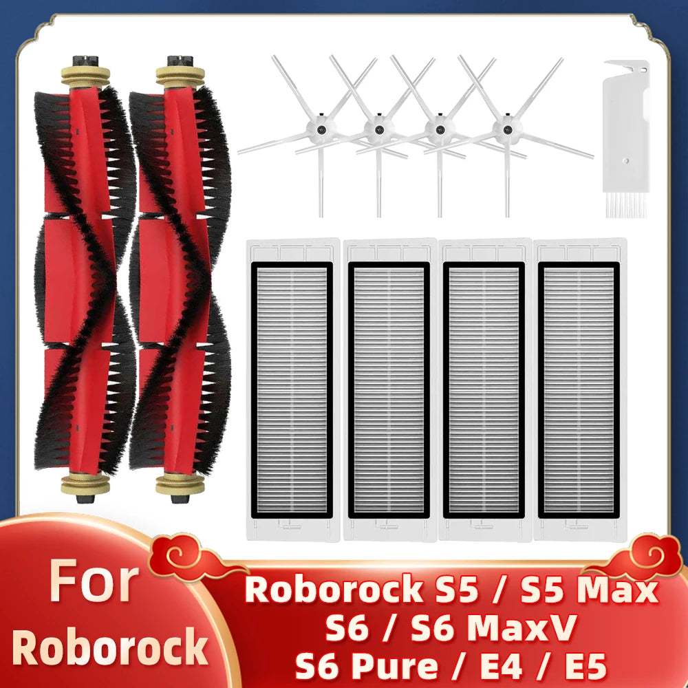 For Xiaomi Mi Robot Vacuum Cleaner 1 / 1S SDJQR01RR SDJQR02RR SDJQR03RR Roborock E2 E3 E4 E5 S4 S4 Max S5 Main Side Brush Filter