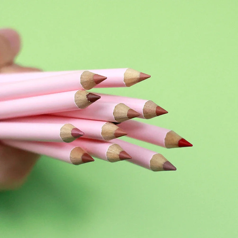 Private Label Pink Lip Liner Pencil Custom Logo Bulk 18-color Cosmetic Multi-functional Waterproof Pigment Lipstick Pen Makeup