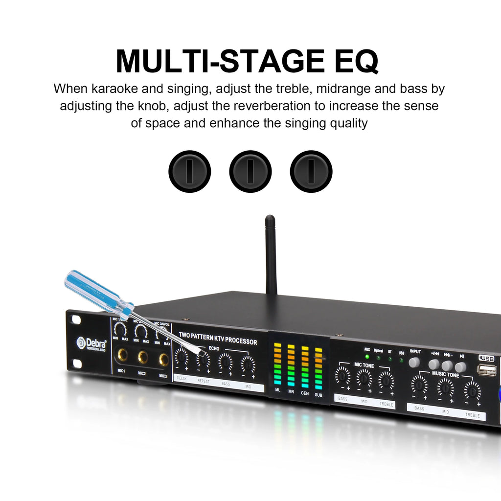 EX5S Karaoke Effects Pre-Processor, Multi-Band Reverb Effects, Light Lossless Input, Bluetooth Transmission,Stable Voltage