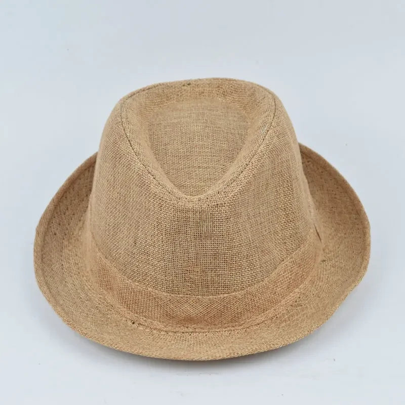 10-24 Pack 1920s Straw Hats Bulk for Men Short Brim Sun Panama Hats for Women Party Costume Wedding Favors, Circumference 58 cm