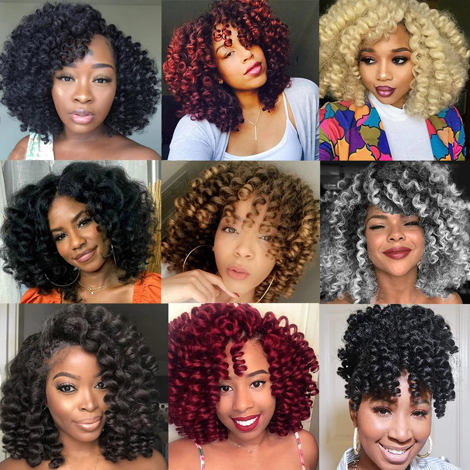Jamaican Bounce Crochet Hair 8 Inches Curly