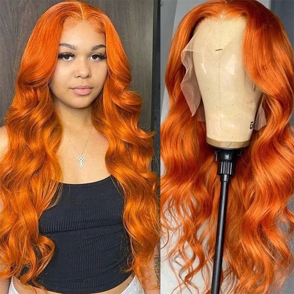 Orange Ginger Lace Front Wig 13x6 Body Wave