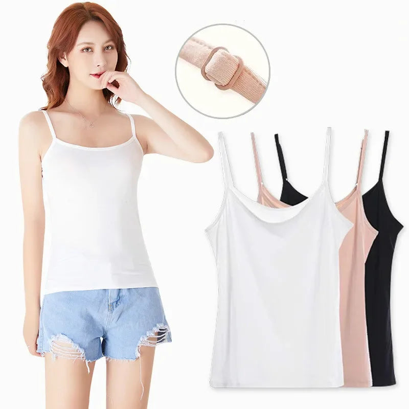 Summer Tank Top Women Camisole Adjustable Strap