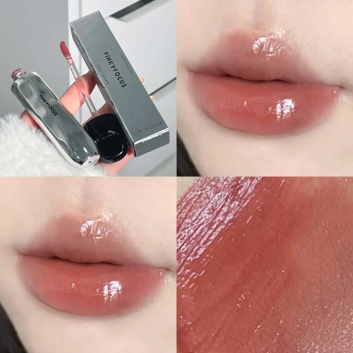Nude Mirror Lip Gloss Clear Moisturizing Hydrating Water Light Jelly Plump Lip Glaze Oil Lipstick Tint Makeup Korean Cosmetics
