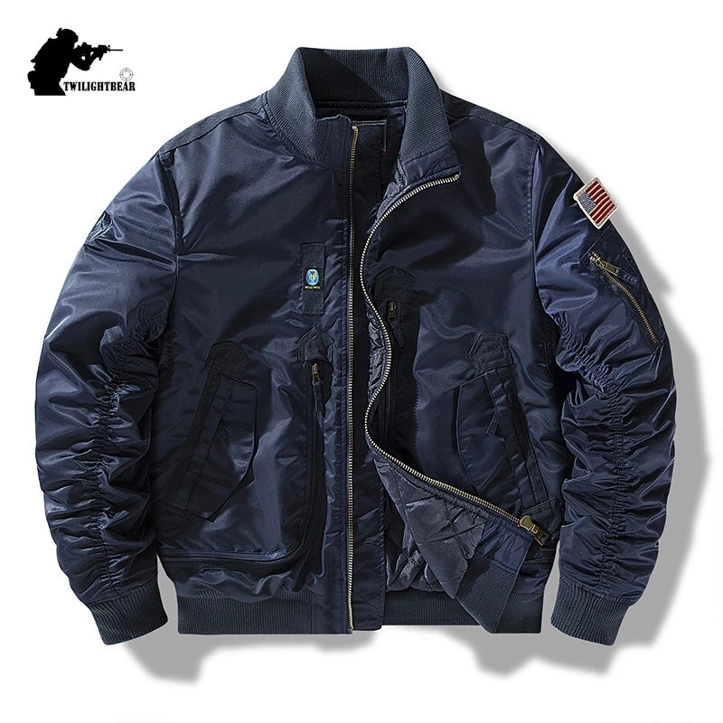 Winter MA1 Bomber Jacket Oversized Padded