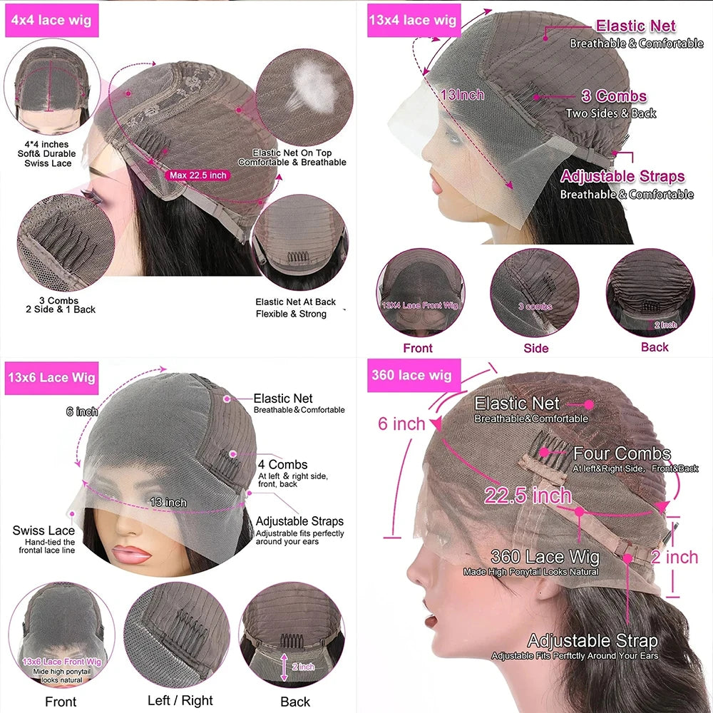 Body Wave 360 Lace Front Wig 36 Inches