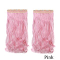 5 Clip-In Hair Extensions Long Straight One Piece Synthetic Heat-Resistant Fibre Hairpiece 22Inch Black Blonde Natural Hairstyle