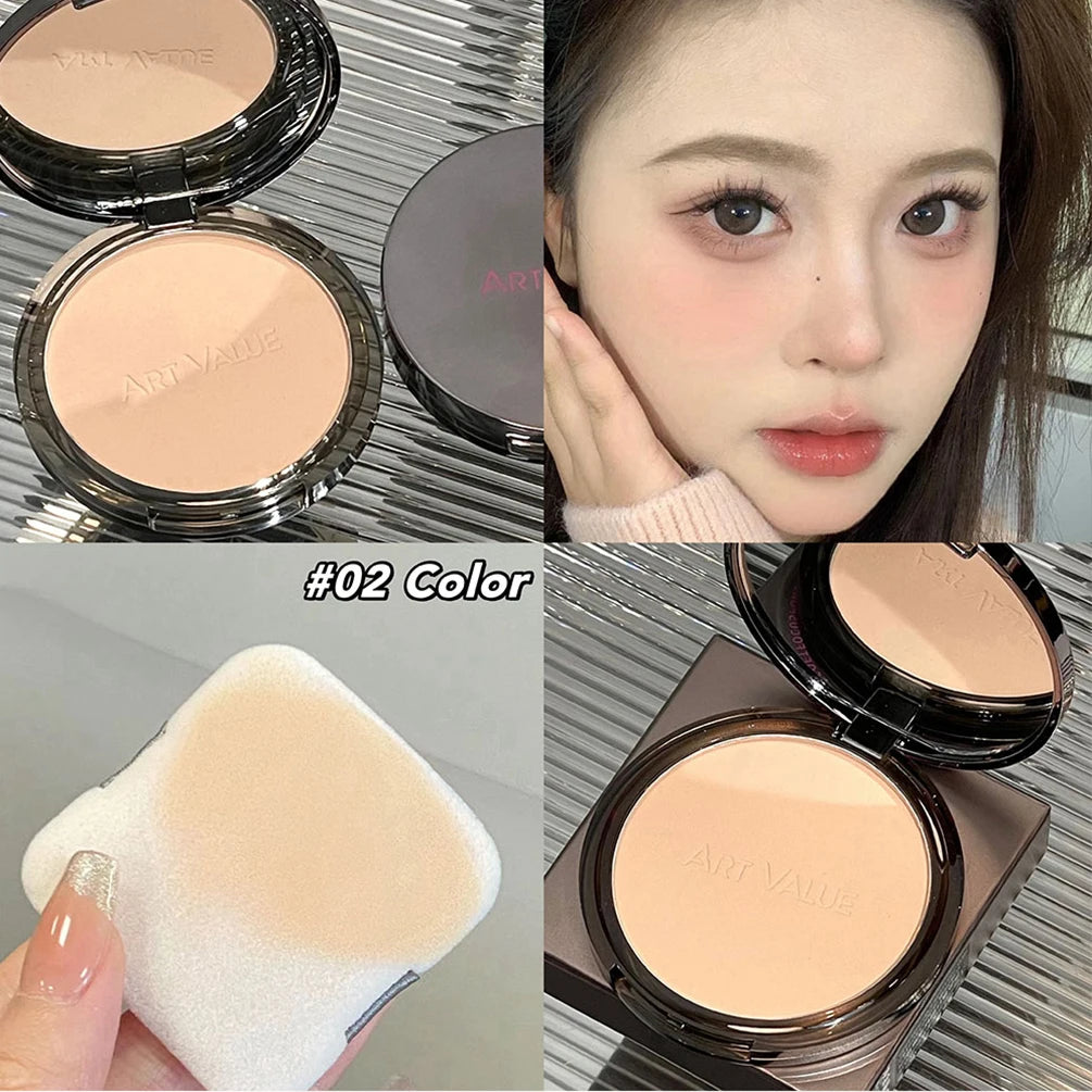 Face Setting Powder Matte Pressed Powder Oil-Control Waterproof Mineral Natural Finish Concealer Makeup Compact Powder Cosmetics