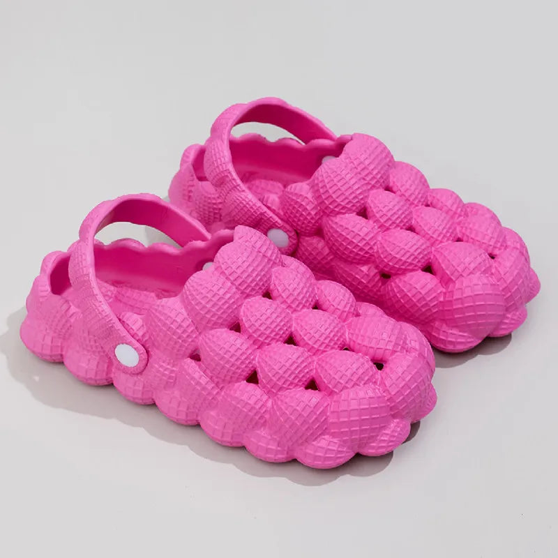 Shevalues Women Clogs Slippers Cute Bubble Ball Sandals Summer Indoor Massage EVA Slides Outdoor Closed Toe Fashion Beach Shoes