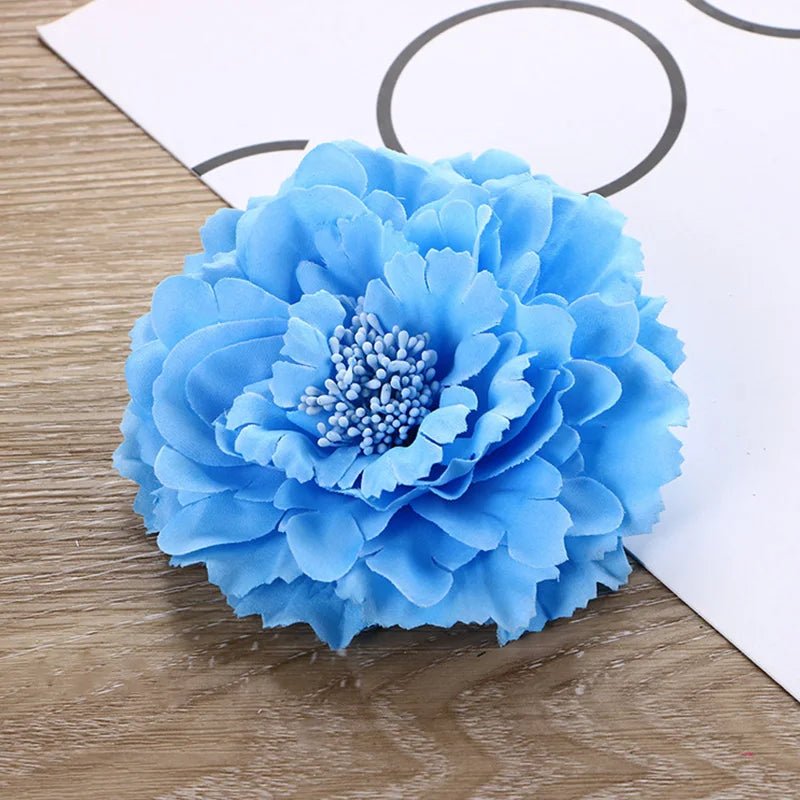 Spring Summer Simulated Peony Flowers Hair Claw Clip Headdress Women Girls Korean Sweet Colored Floral Hairpin Hair Accessories